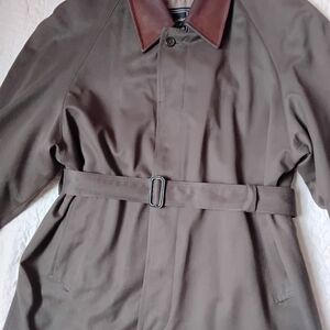 Christian Doir Men's Brown Belted Coat